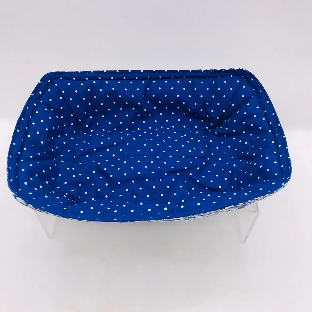 Reversible Microwave Cozie For Takeout Containers Cottage Core Blue Floral